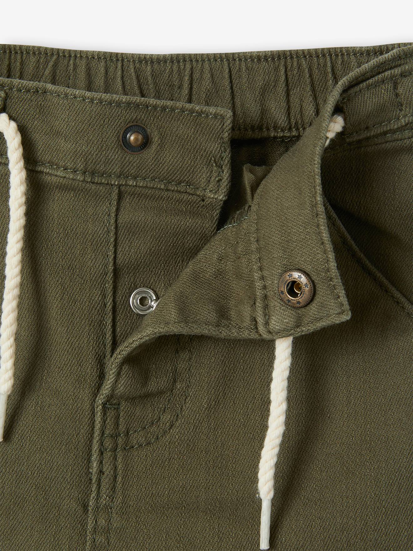 Pantalon bébé taille élastiquée kaki