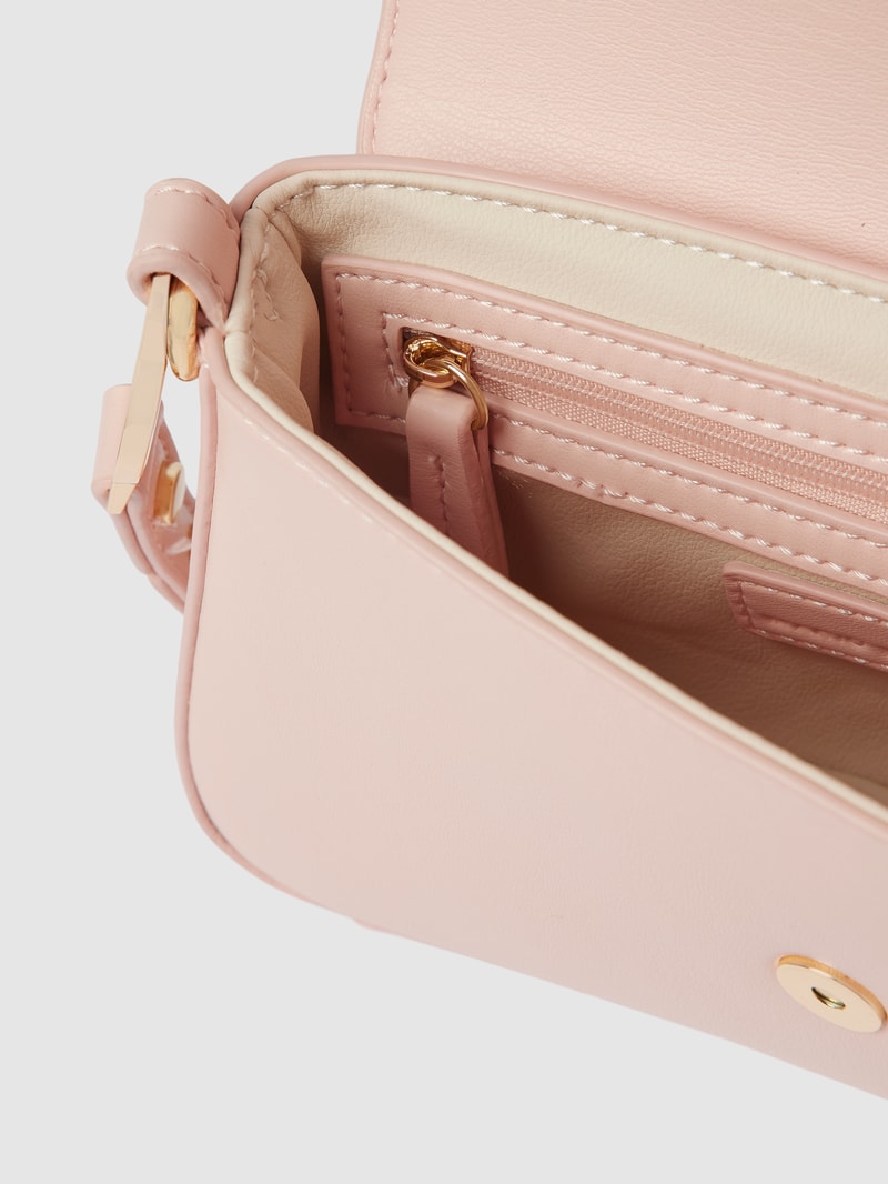 Schultertasche mit Label-Detail Modell 'JULY' in rosa