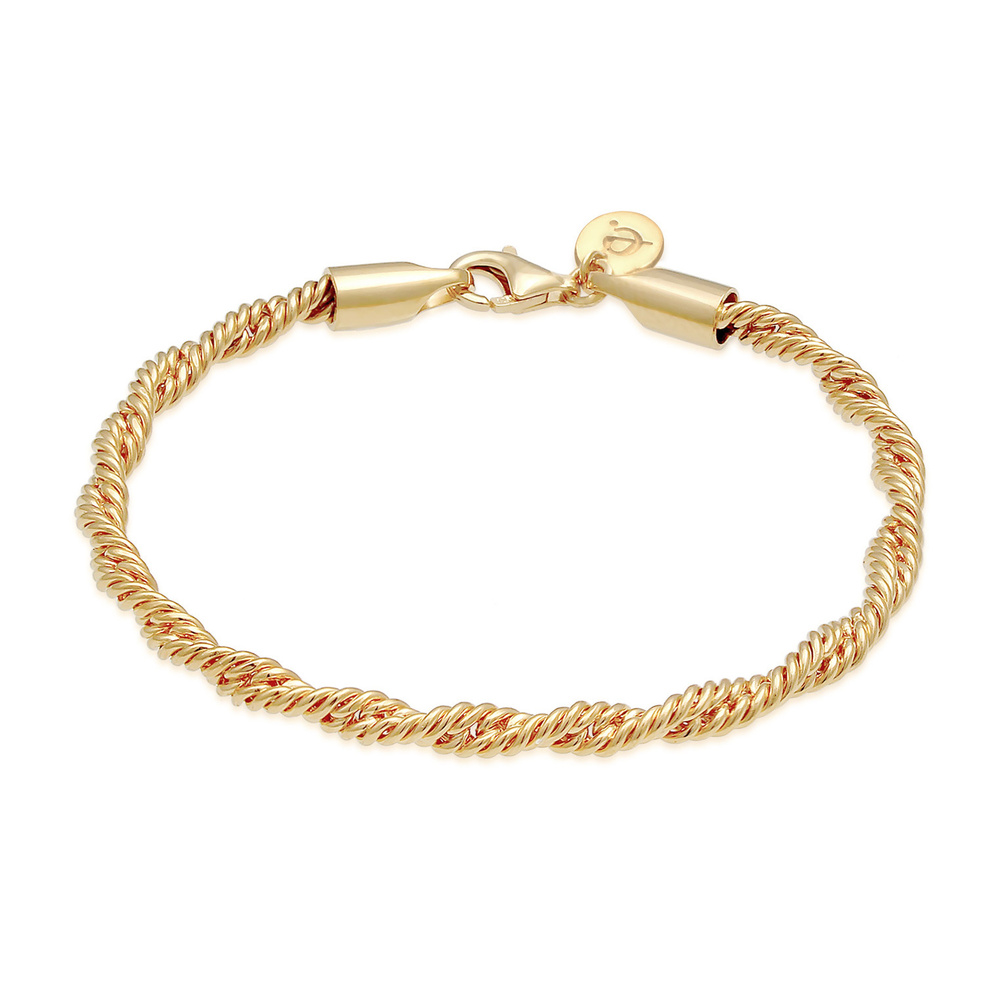 Elli PREMIUM Elli PREMIUM Bracelet Cordon dame torsadé Élégant de base en argent sterling 925 Bracelet