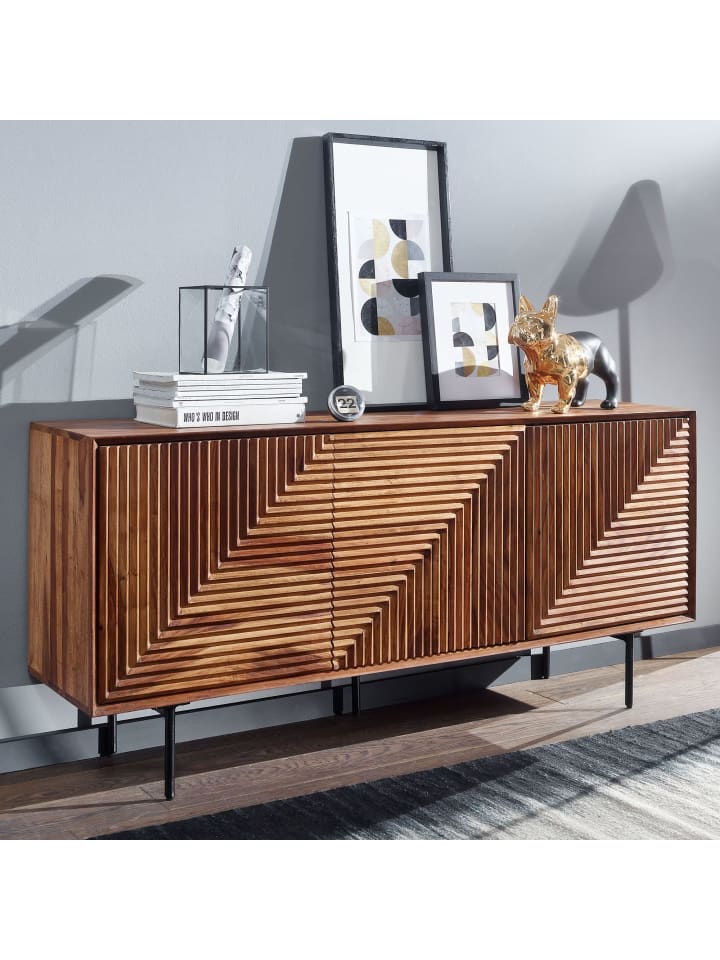 KADIMA DESIGN Sideboard 148x72x40 cm Massivholz / Metall Anrichte, Kommode günstig kaufen onesize