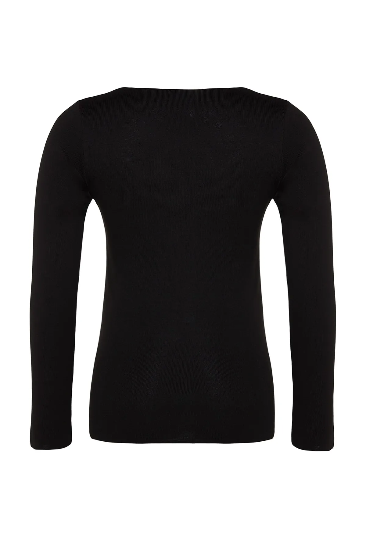 Trendyol Curve  Schwarzer Cross-Britted-Strickpullover