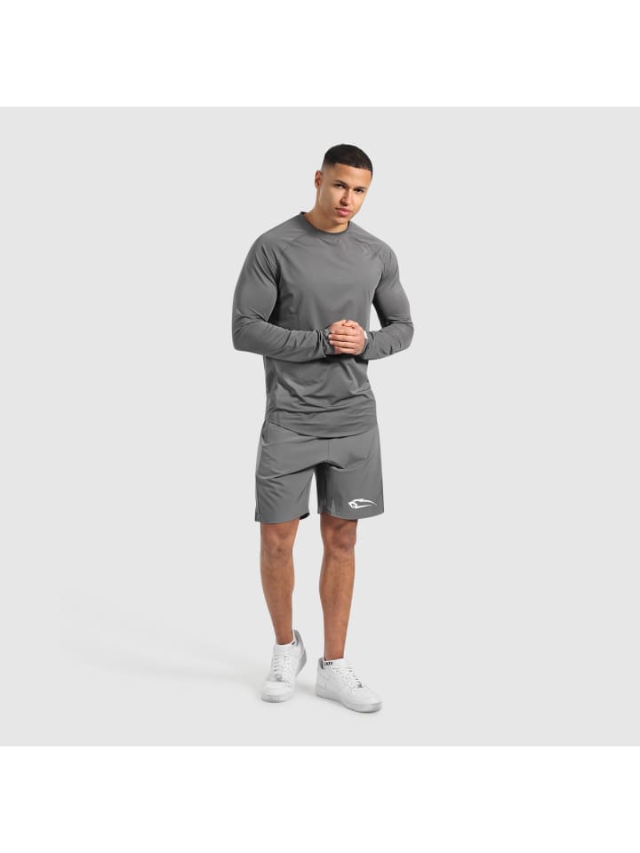 SMILODOX Longsleeve Powerfit in Anthrazit günstig kaufen