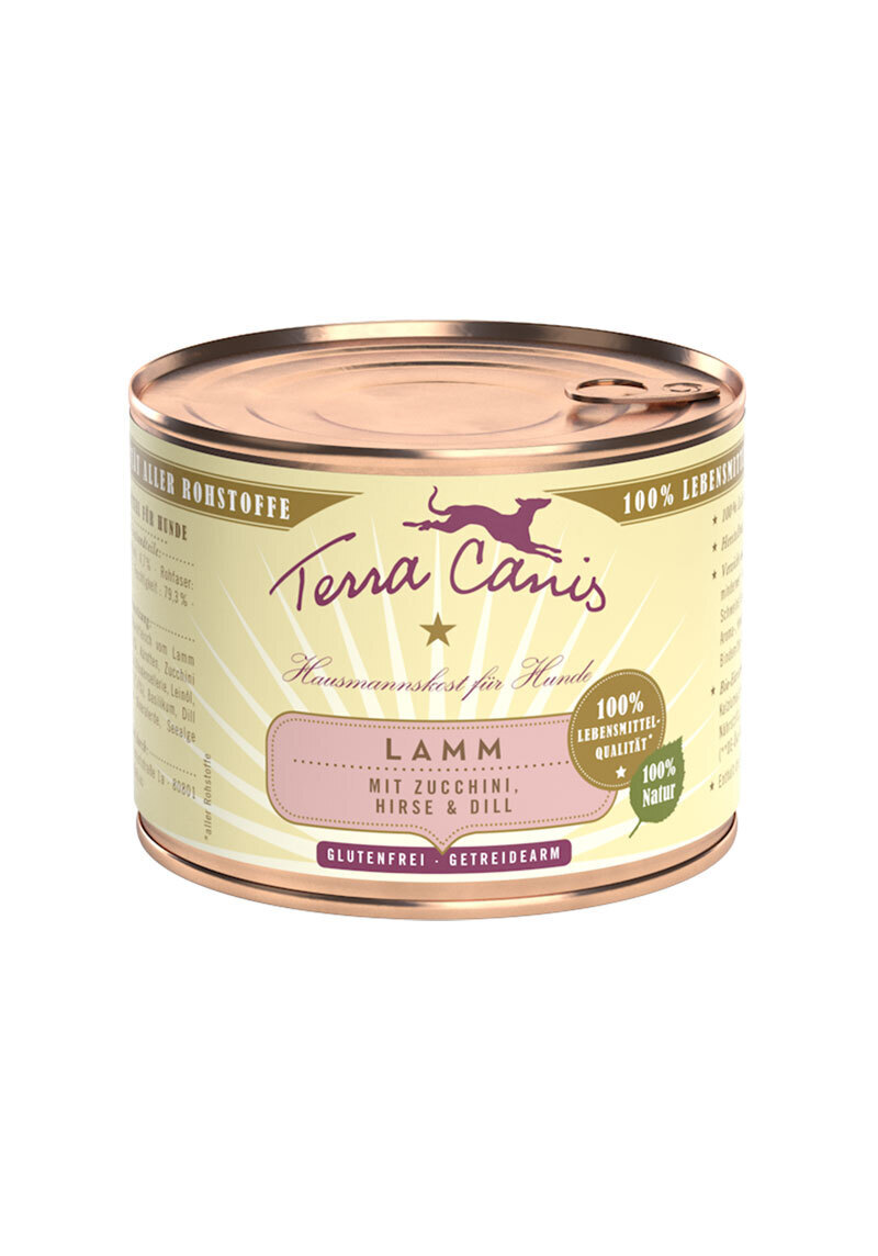Terra Canis Hundenassfutter Terra Canis Classic Adult 12x200g Lamm mit Zucchini, Hirse & Dill
