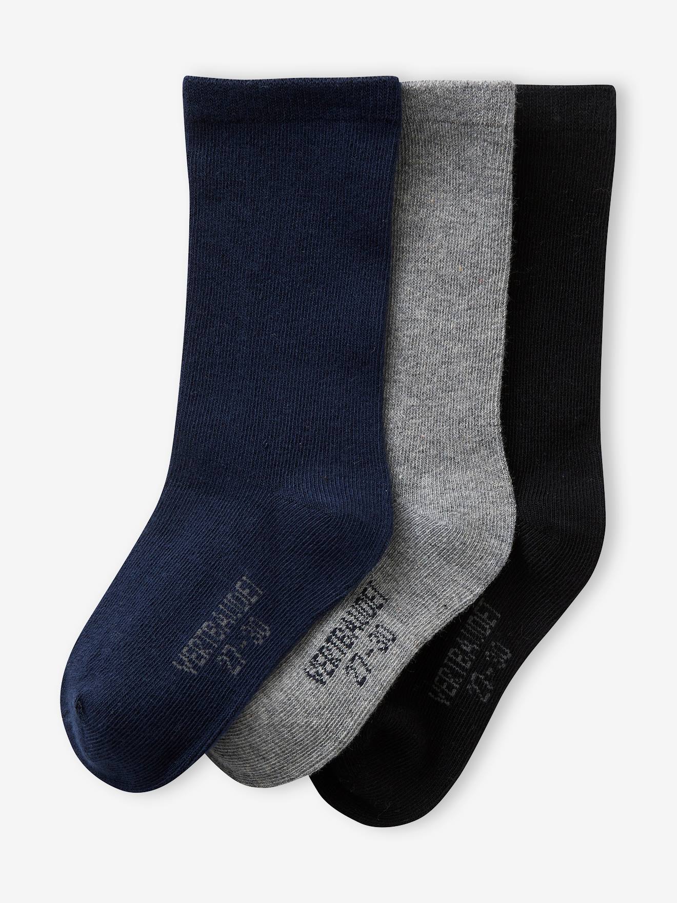 Lot de 3 paires de chaussettes sans coutures garçon marine
