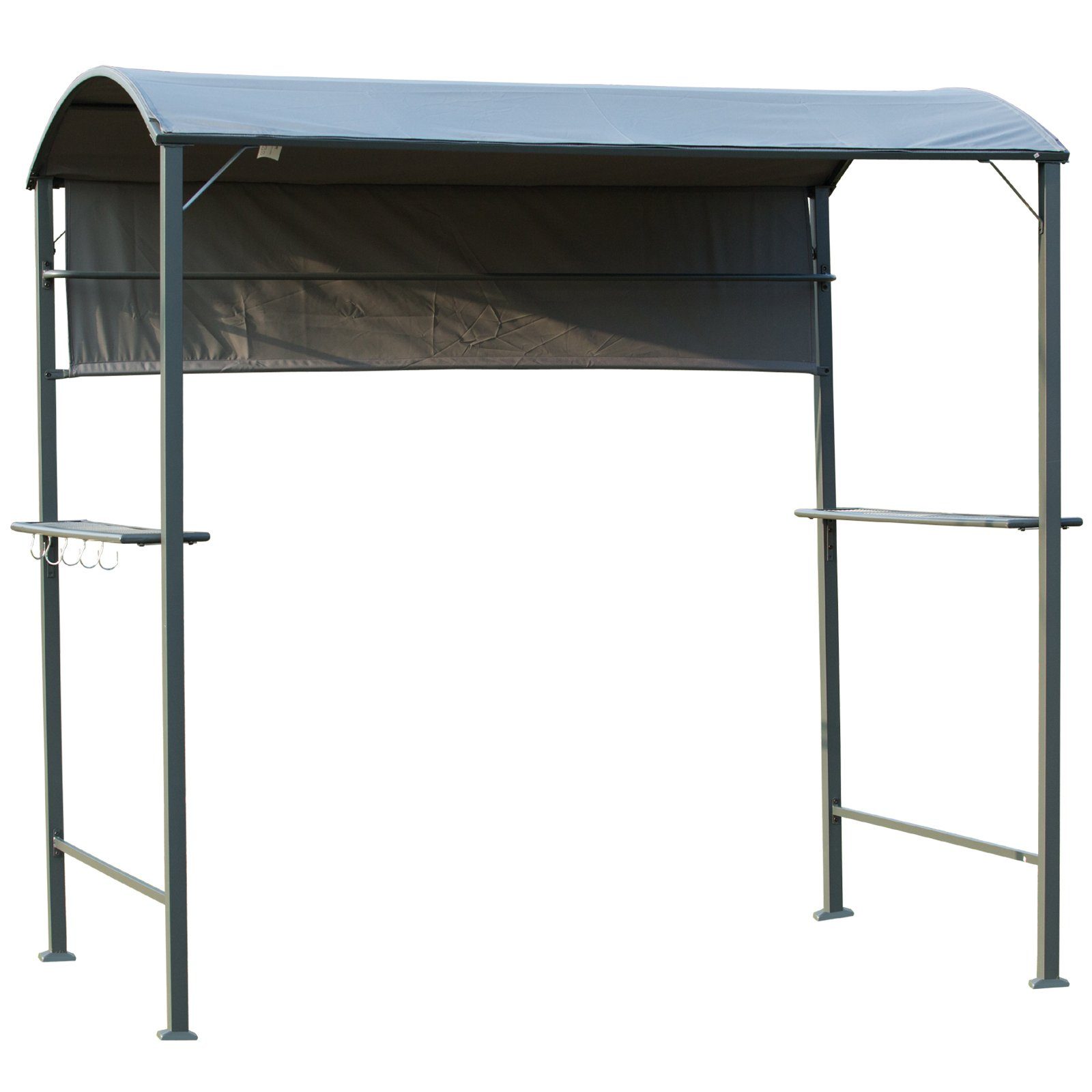 Outsunny Grillpavillon Grillpavillon mit Flammenschutzdach