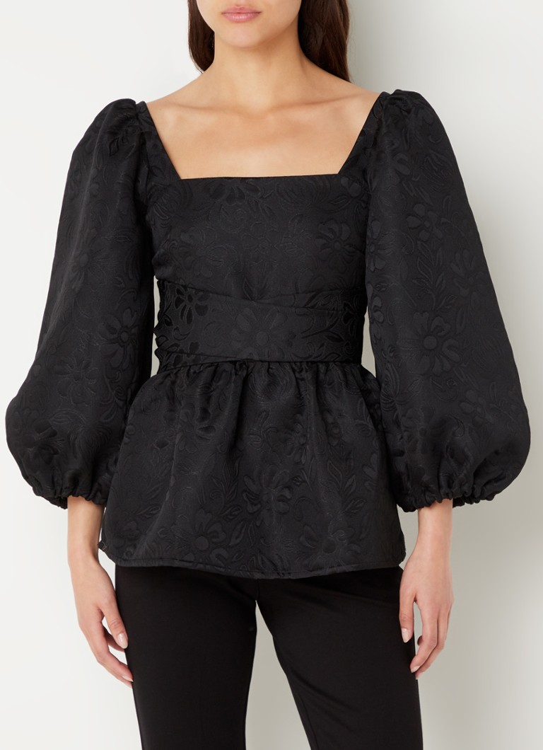 Laagam Cecile blouse with floral print and backless design