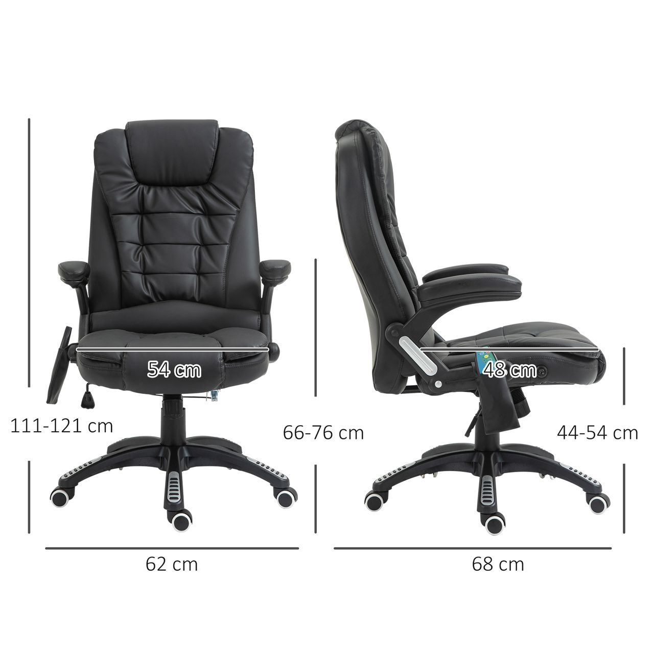HOMCOM Bürosessel mit Massage,Wärme-Funktion