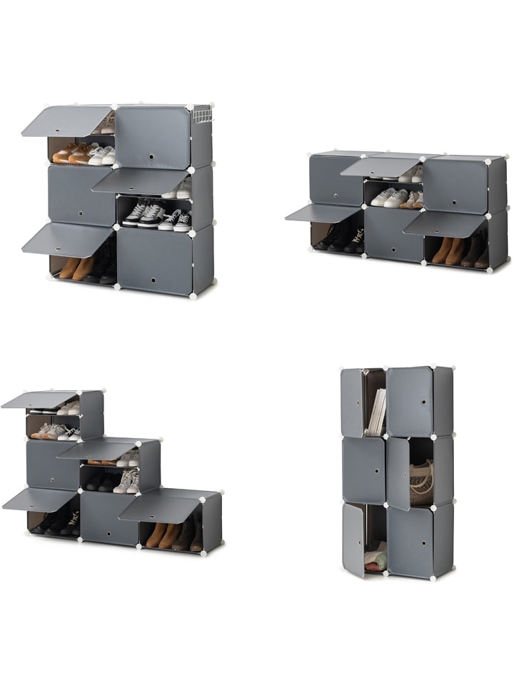 InnovaGoods Schuhschrank in Grau - (B)84 x (H)96 x (T)32 cm günstig kaufen onesize