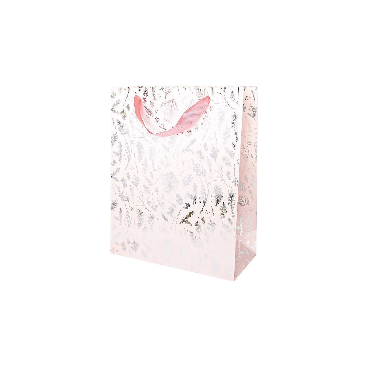 Geschenktüte, Zweige, Rosa