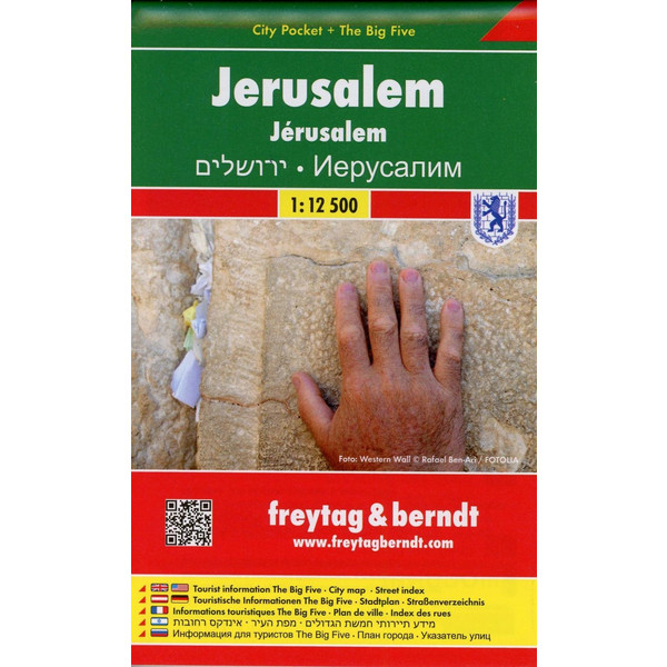 Jerusalem, Stadtplan 1:12.500, City Pocket + The Big Five - Stadtplan