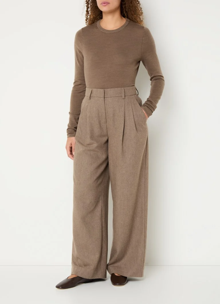 Pantalon MSCH Copenhagen taille haute coupe large avec poches latérales