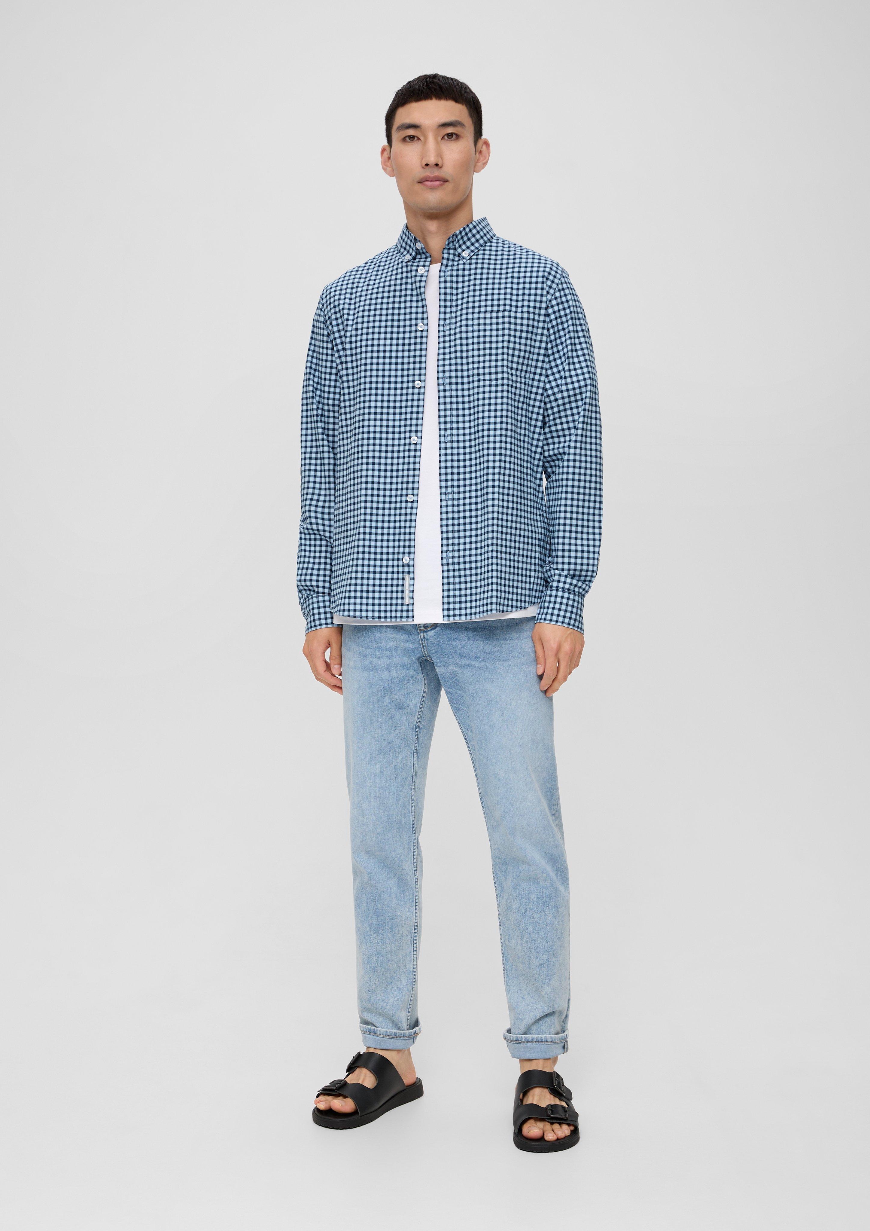 Slim: Karohemd aus Baumwollstretch  2133278-53N1