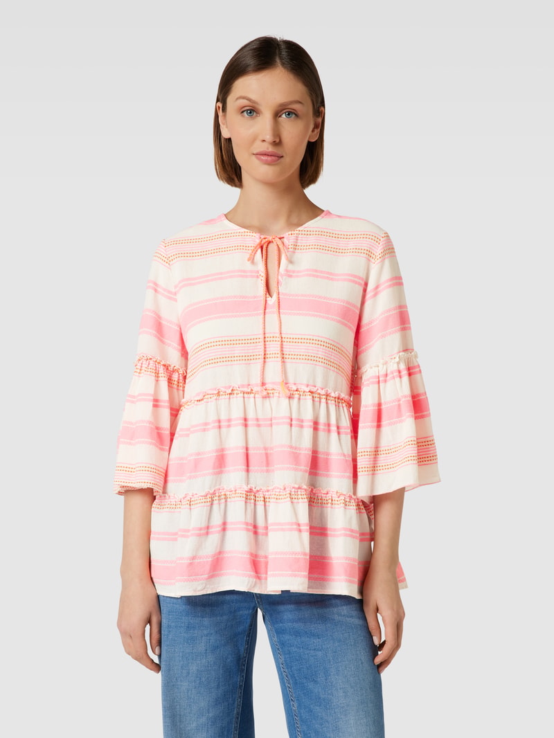 Blusenshirt mit Streifenmuster in offwhite