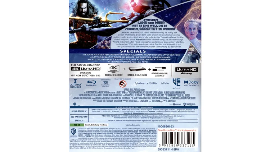 Aquaman: Lost Kingdom  (4K Ultra HD) (+ Blu-ray)