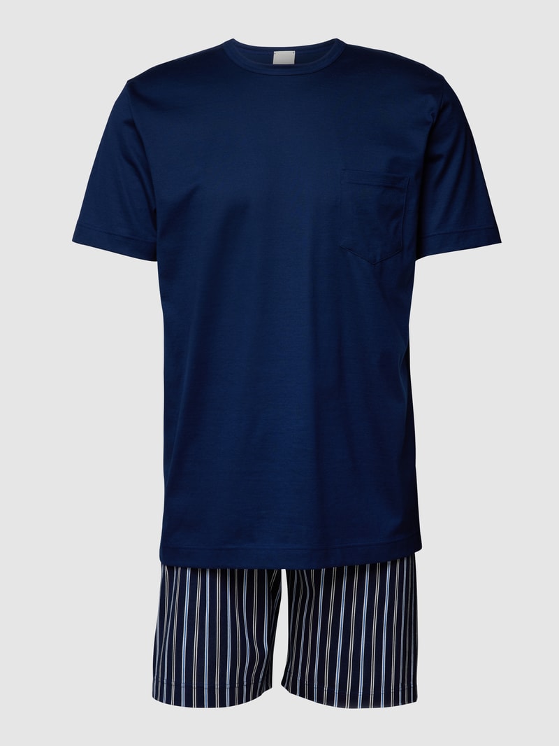 Pyjama aus Baumwolle in marineblau