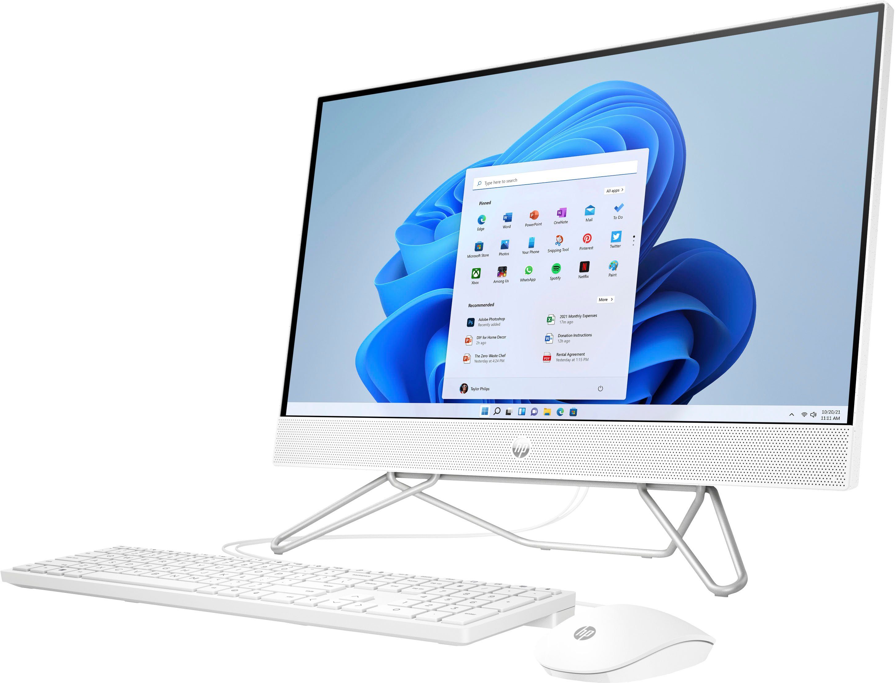 HP 24-cb0204ng All-in-One PC (23,8 Zoll, Intel Celeron J4025, UHD Graphics 600, 4 GB RAM, 256 GB SSD)