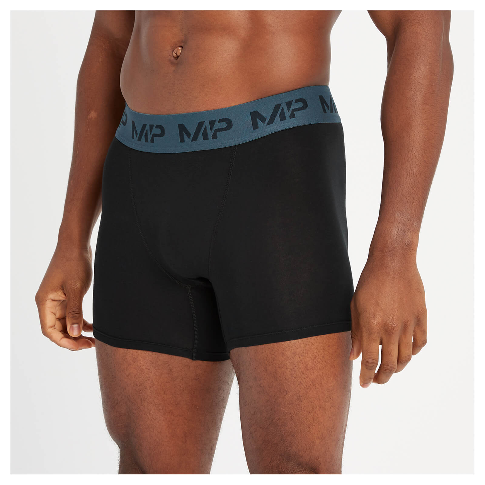 Boxers à ceinture colorée MP pour hommes  – Noir/Bleu fumé/Bleu galet/Gris foncé