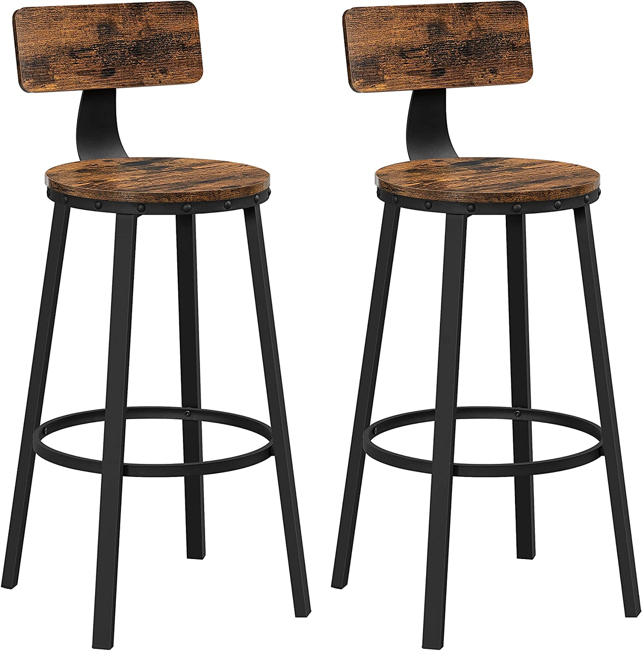 Vasagle Barhocker, 99x54x54cm, Rustikales Braun