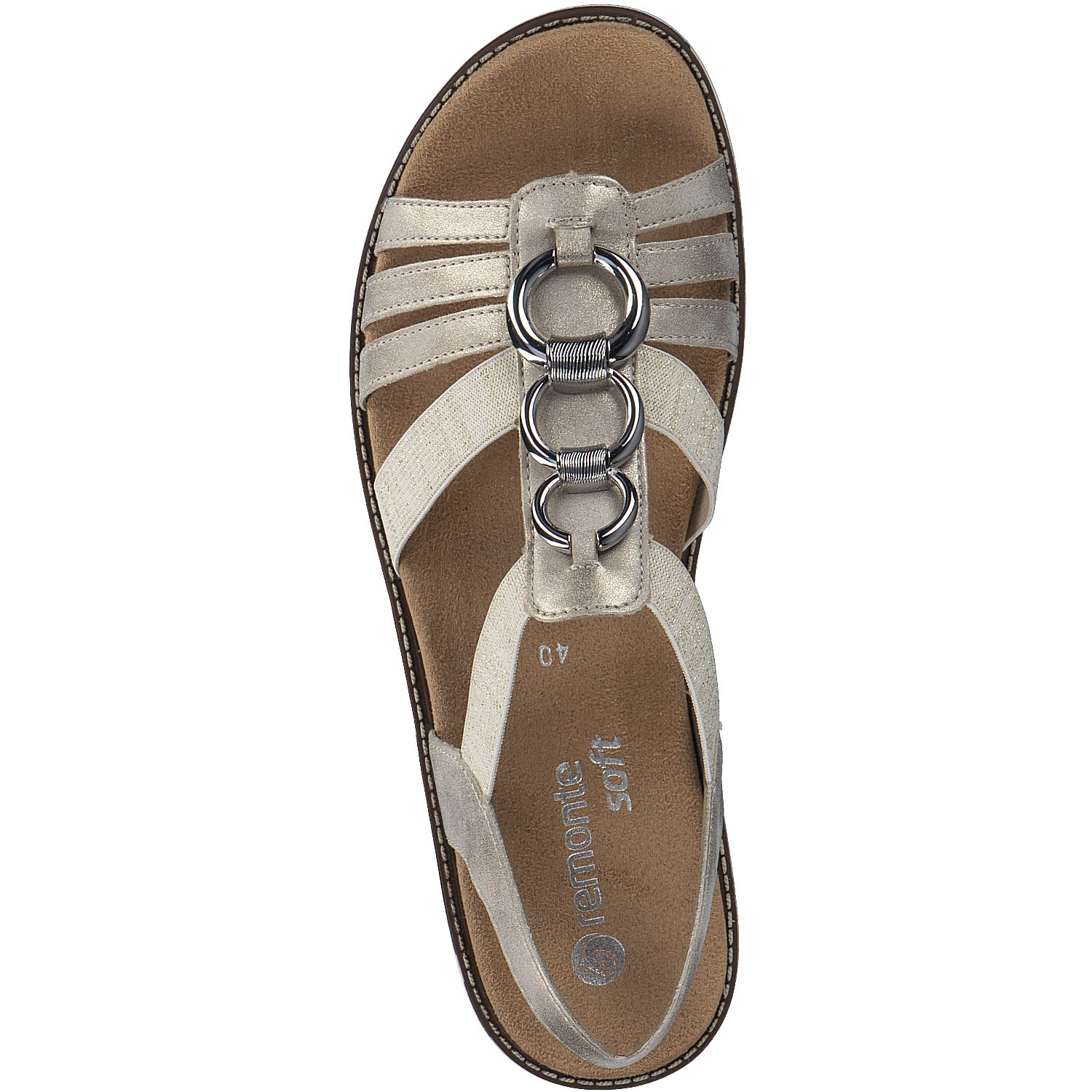 Remonte D2073, Keilsandaletten, Damen, Beige