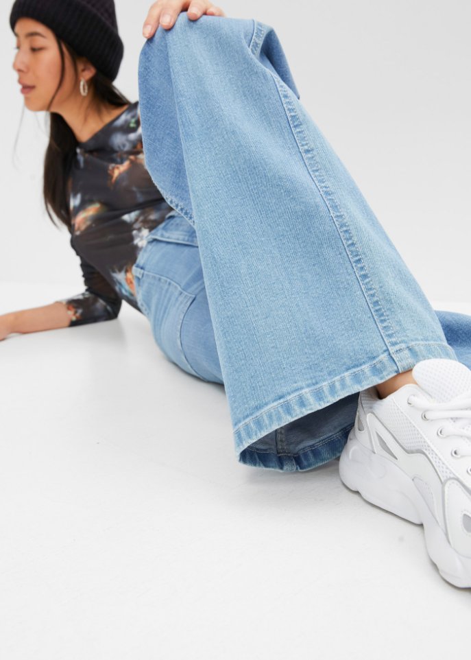 Weite Jeans aus Bio-Baumwolle