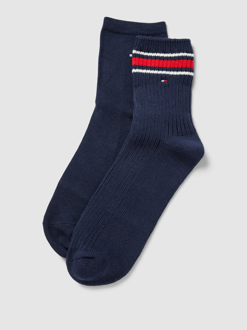 Socken mit Label-Details im 2er-Pack in marineblau