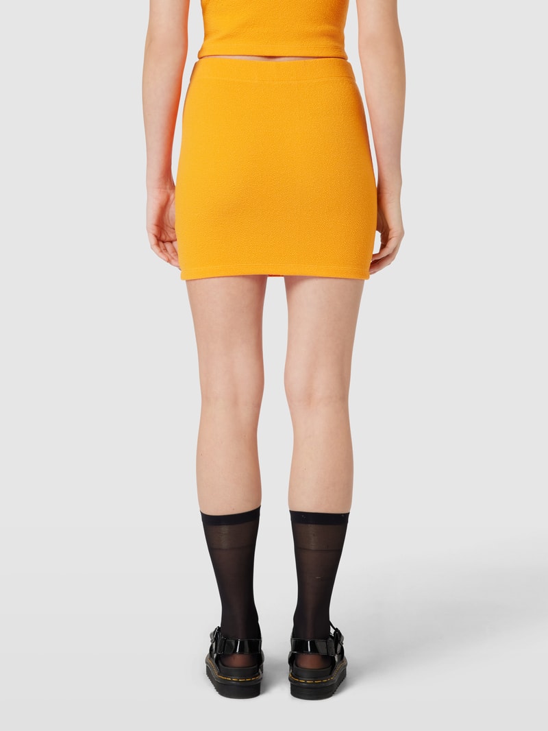 Minirock mit Label-Stitching Modell 'SLUB' in orange