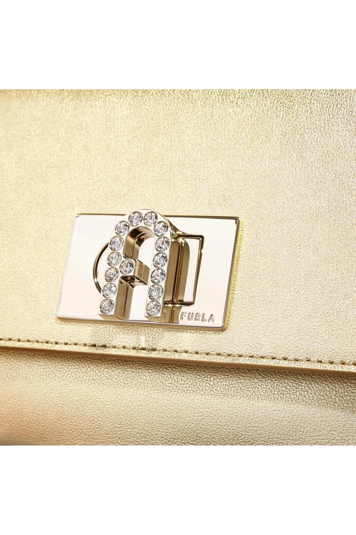 FURLA  1927 Mini-Umhängetasche in Wellenfarbe Gold