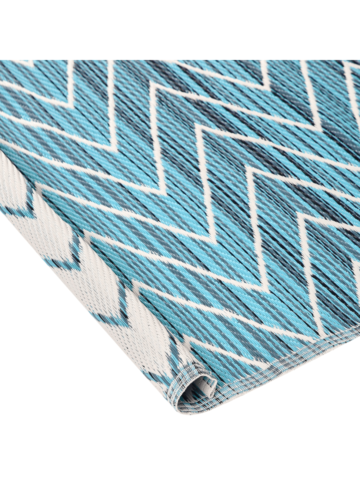 Beliani Outdoorteppich BALOTRA in Blau/Weiß - (W) 120 x (H) 0.5 x (L) 180 cm günstig kaufen onesize