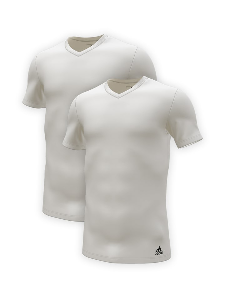 adidas T-Shirt V-NECK in Weiß günstig kaufen