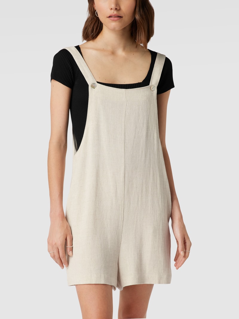 Playsuit mit Eingrifftaschen in beige