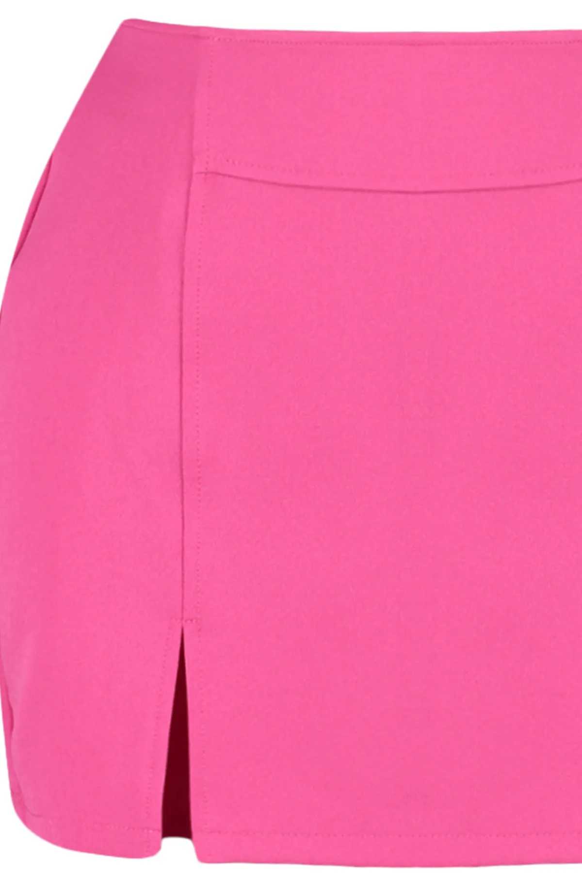 Trendyol Collection  Fuchsiafarbener, gewebter Super-Mini-Shortsrock mit doppeltem Schlitz TWOSS20SR0364