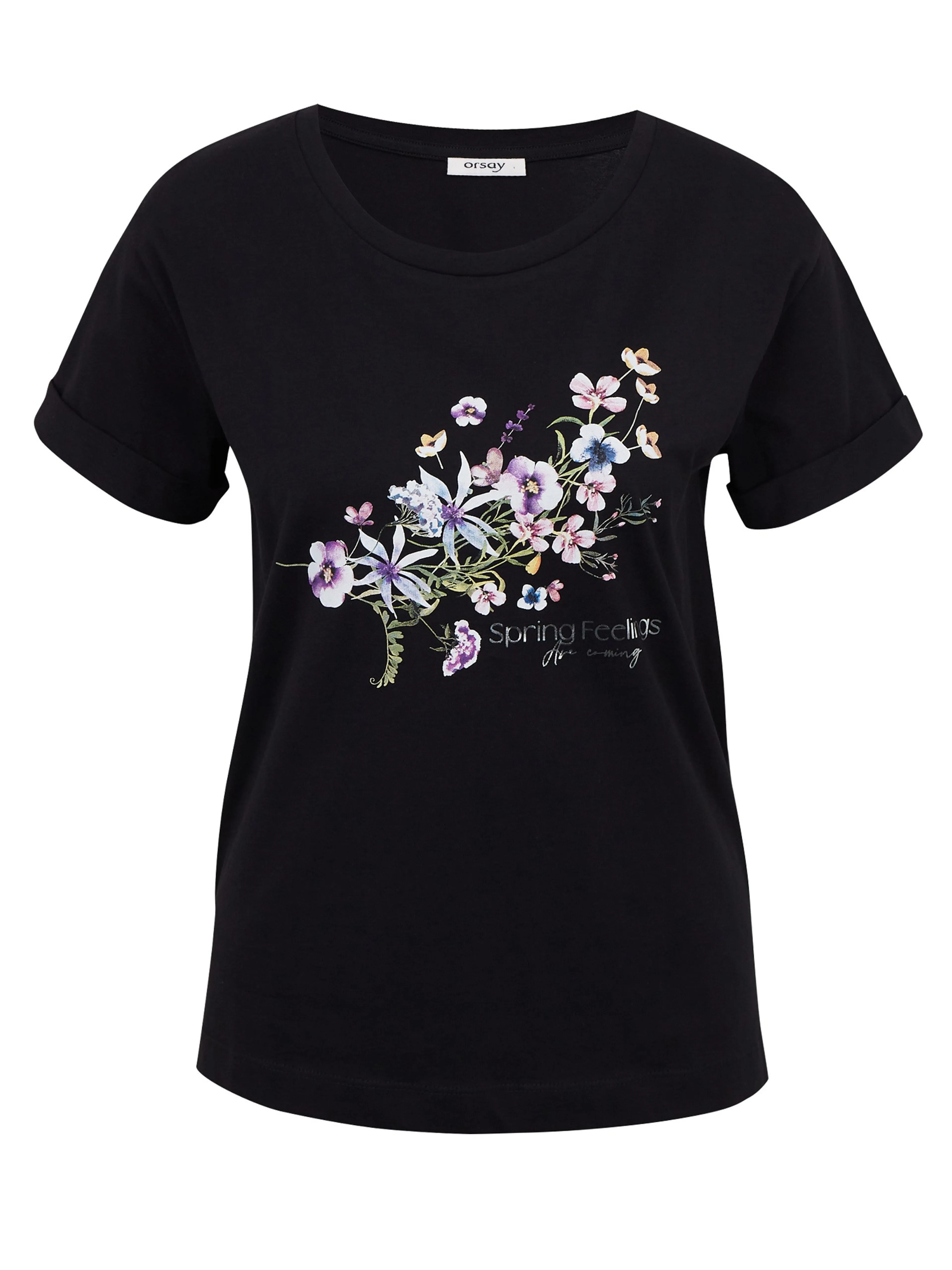 Schwarzes Damen-T-Shirt ORSAY