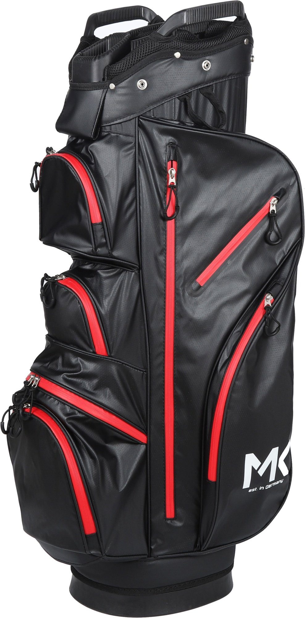 MK Golf Golftrolley + Golfbag MK Golf Equipment Solid Tour Trolleybag Rot - Golftasche, wasserdicht