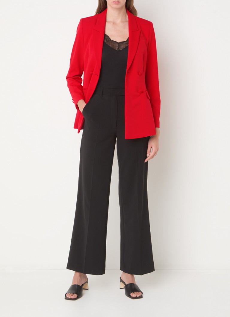 Blazer Taifun de abotoamento duplo com bolsos de aba e ombreiras.