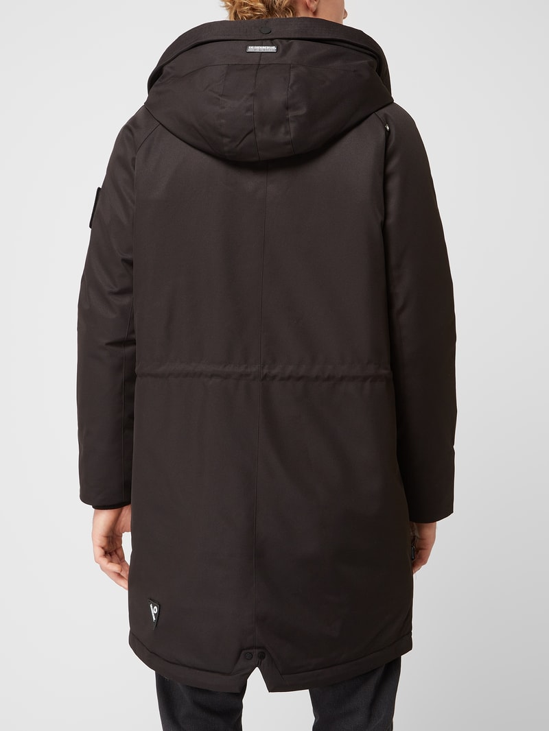 Parka mit Kapuze Modell 'Tuck' in schwarz