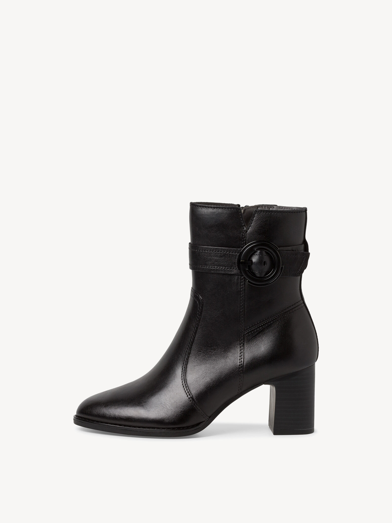 Bottine en cuir - noir