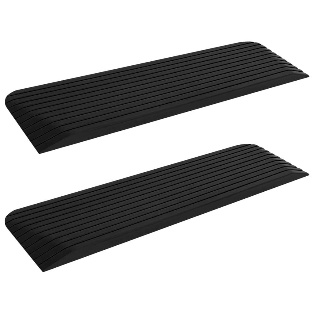 vidaXL Parkschwelle Schwellenrampen 2 Stk 110x32x3,8 cm Gummi
