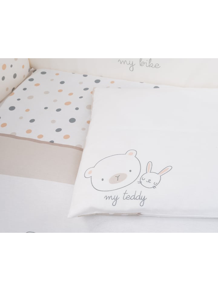 Kikkaboo Babybettwäsche My Teddy 6-tlg. in weiß günstig kaufen onesize