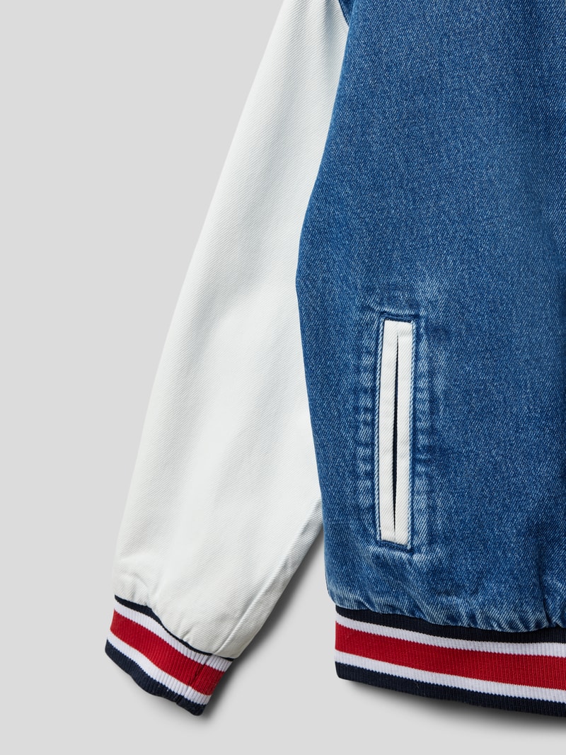 College-Jacke mit Stehkragen Modell 'VARSITY' in blau