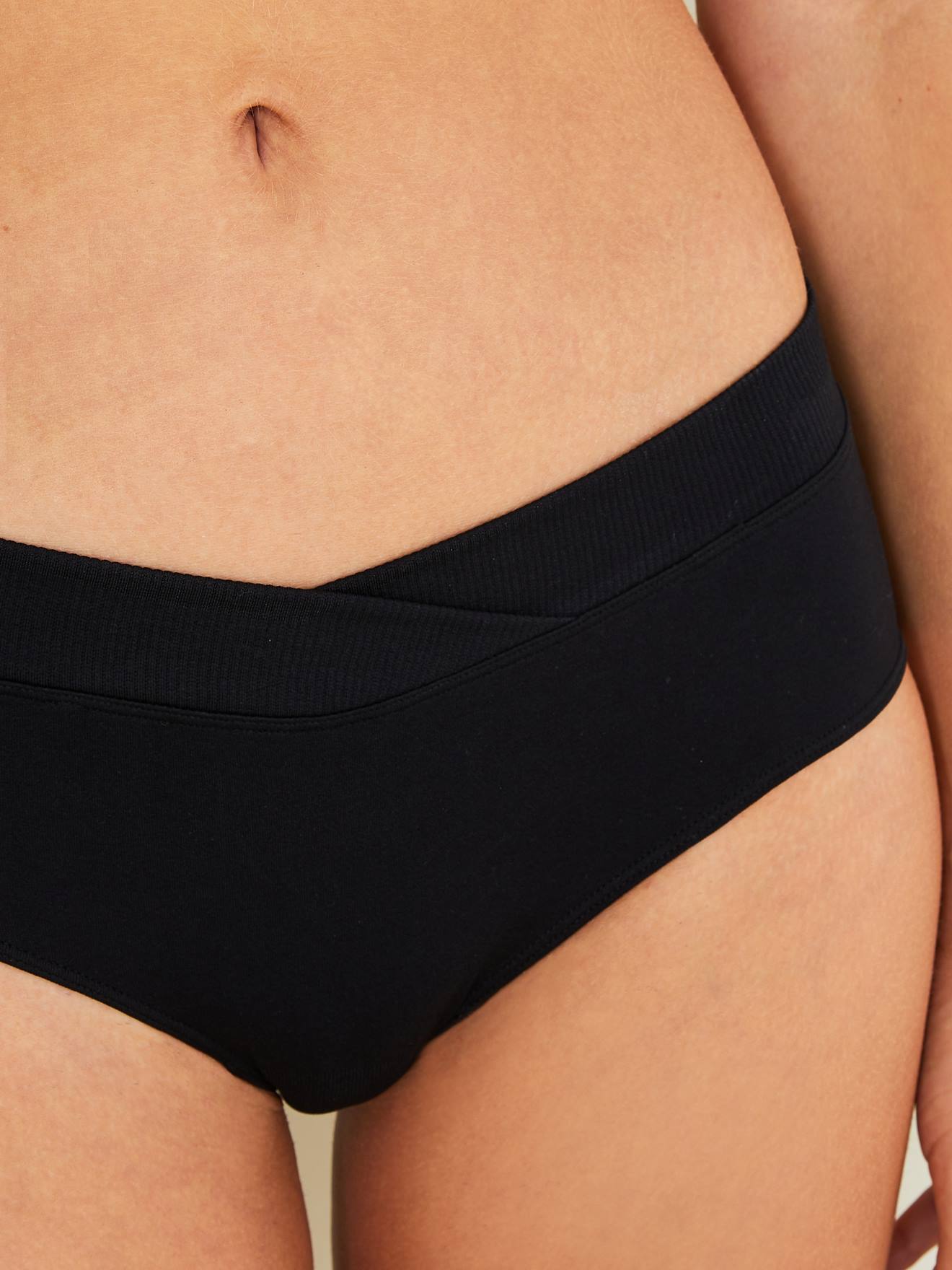 Lot de 2 shorties de grossesse sans coutures en microfibre lot noir