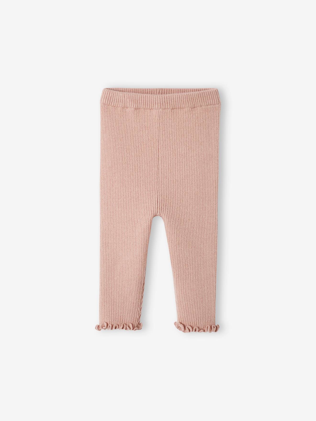 Vertbaudet Baby-Set aus Strick: Pullover & Leggings, personalisierbar - pudrig rosa