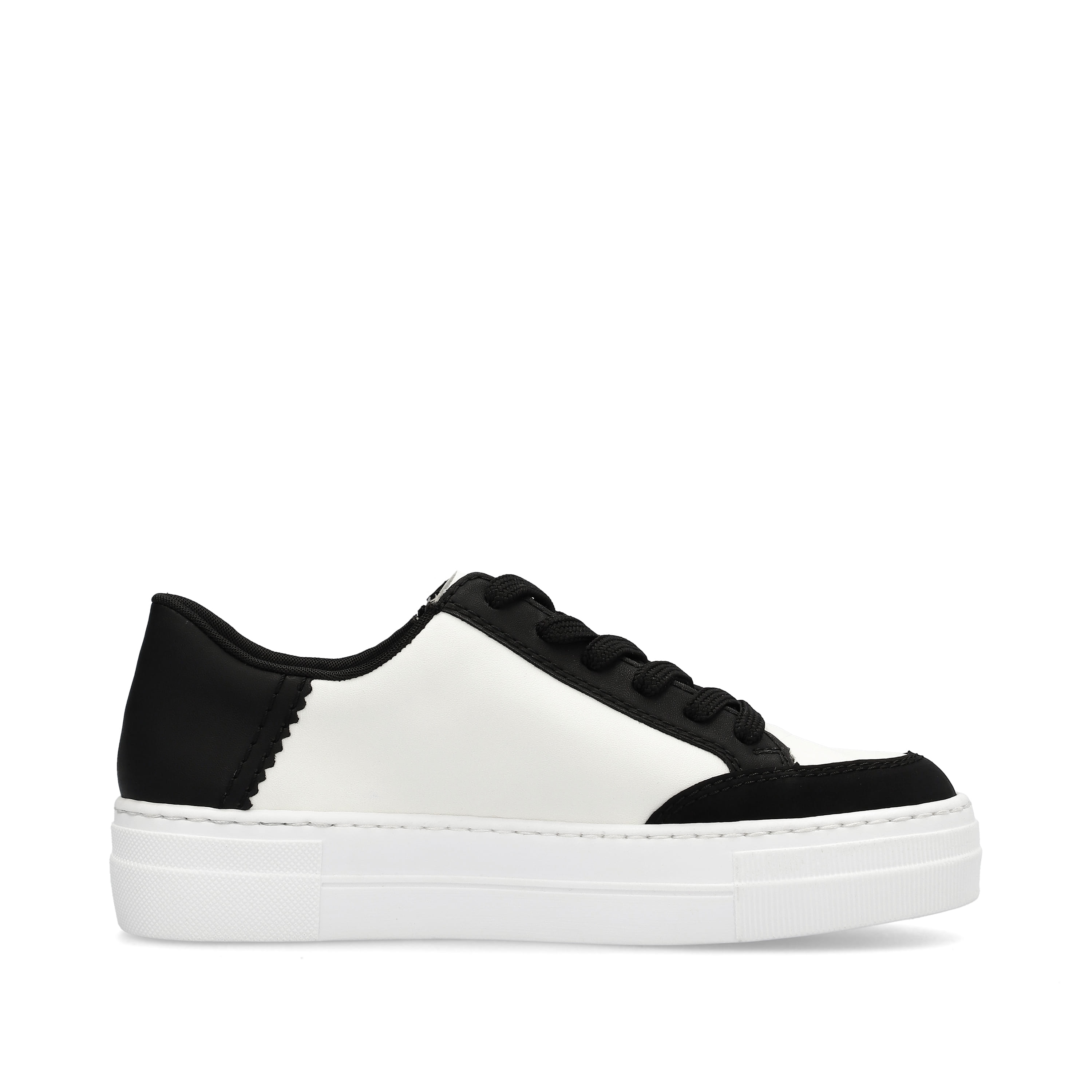 Rieker Damen Sneaker Low kristallweiss-tiefschwarz
