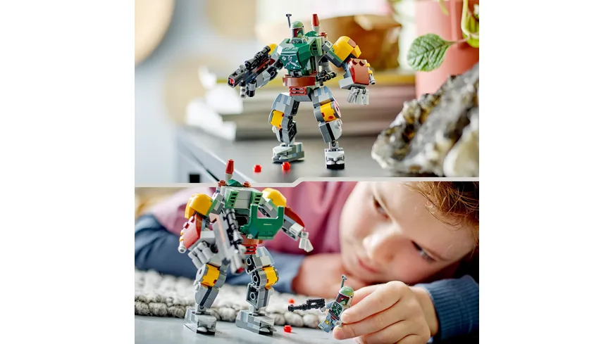 LEGO Star Wars 75369 Boba Fett Mech Set, baubare Actionfigur mit Blaster
