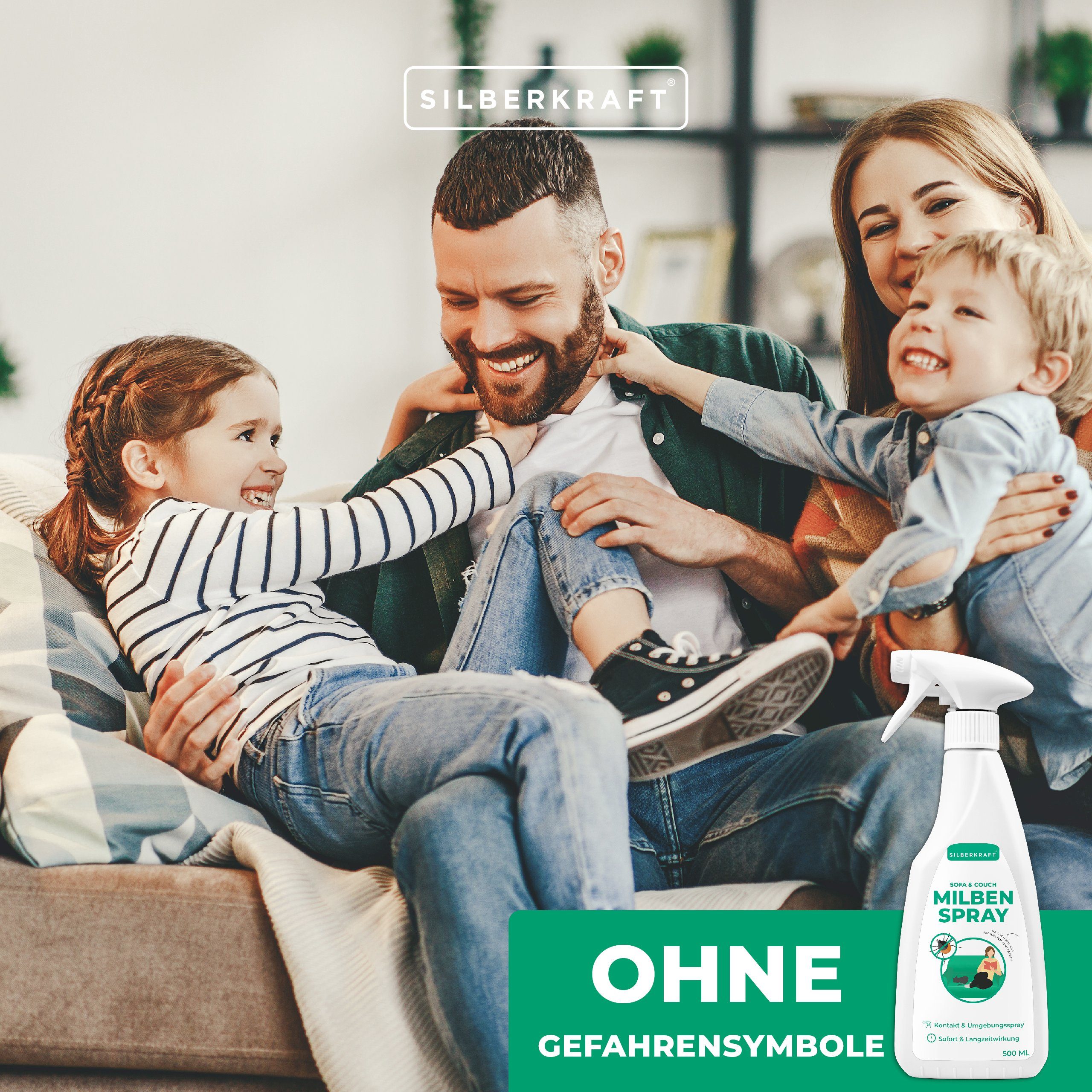 Silberkraft Insektenspray Milbenspray Sofa & Textil, 500 ml, 1-St.