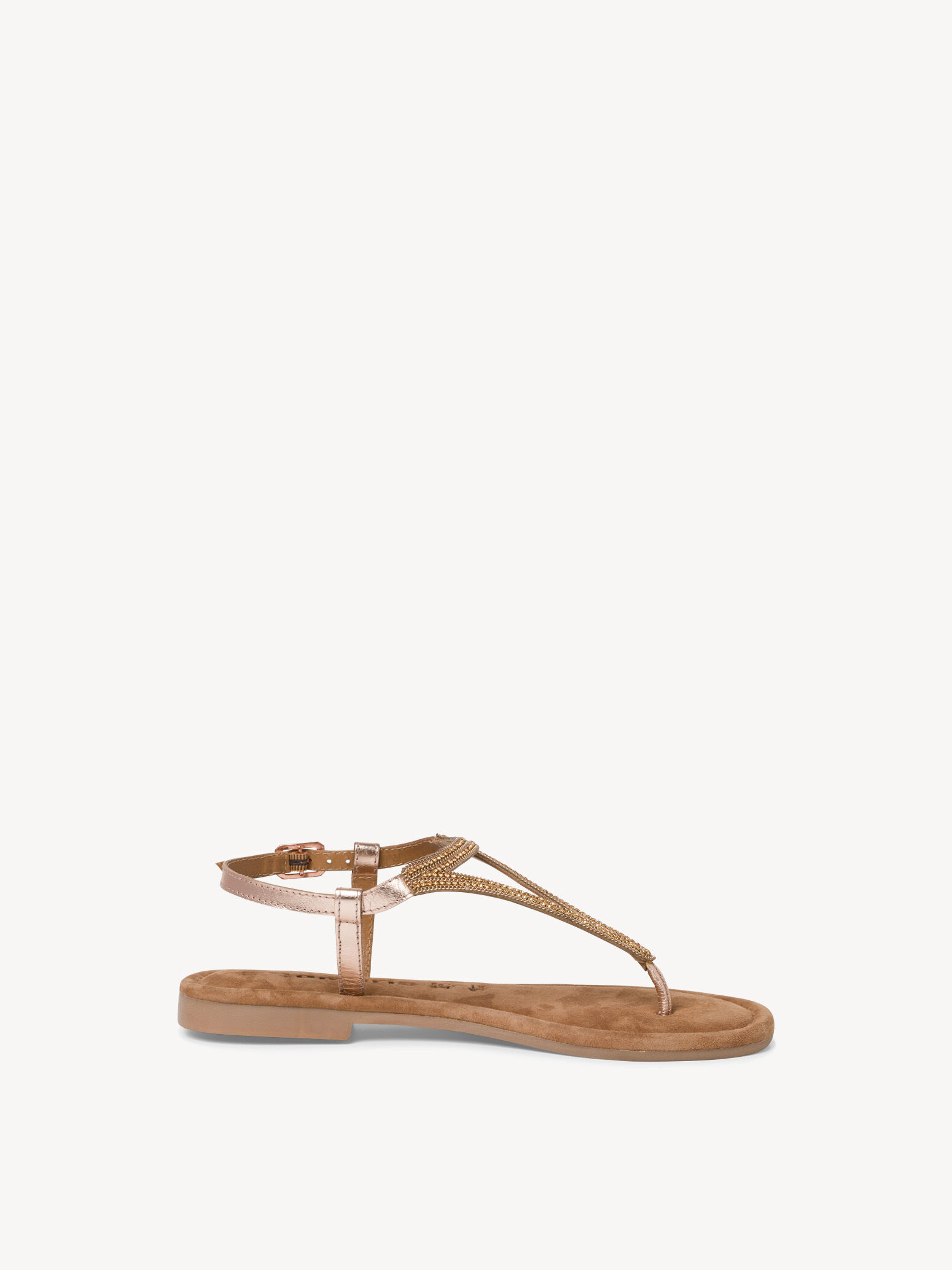 Sandale en cuir - métallique