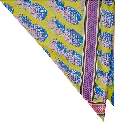 CODELLO Schal Nachhaltiges Dreieckstuch mit Ananas- und Paisley-Print