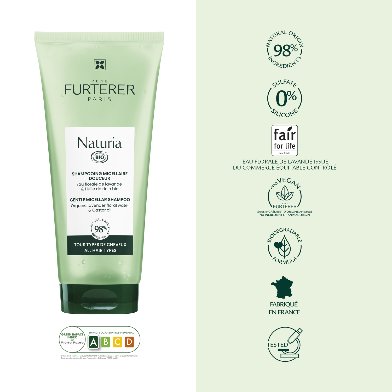 René Furterer Shampoing Micellaire Douceur Naturia - Tous types de cheveux