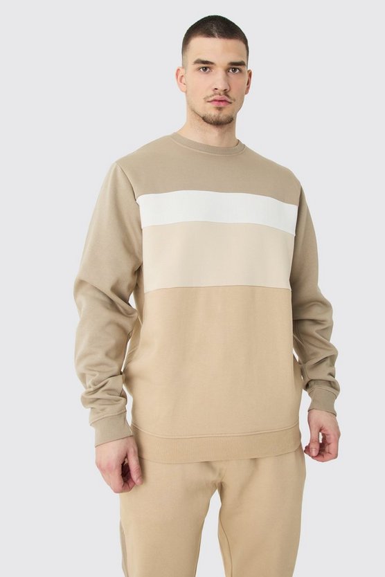 Tall Colorblock Sweatshirt-Trainingsanzug