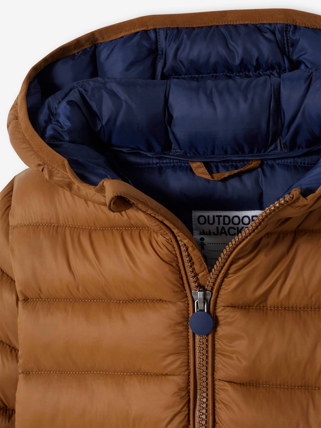 Vertbaudet Jungen Light-Steppjacke mit Wattierung aus Recycling-Polyester - dunkelgrau