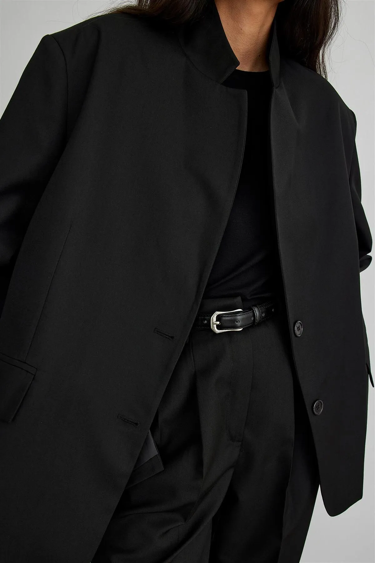 Suud Collection  Schwarze maskuline Blazerjacke